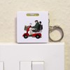 Azeeda 'Mobility Scooter Man' Keyring Tape Measure/Spirit Level Tool (KM00022167)