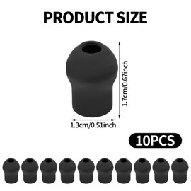 10pcs Ear Tips Replacement for EKO CORE 500 Digital Stethoscope, Soft Ear Pieces Earplugs Accessories Silicone Stethoscope Parts Replacement Eartips Earpieces(Black)