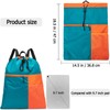 Drawstring Backpack Bag, Lightweight Sport Gym Sackpack, Peacock-Green