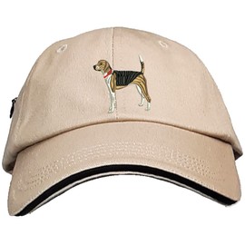YourBreed Clothing Company 100% Cotton Twill American Foxhound Embroidered Unisex Baseball Cap - Dog Low Profile Soft Men and Women's Hats for Outdoor Activities Khaki