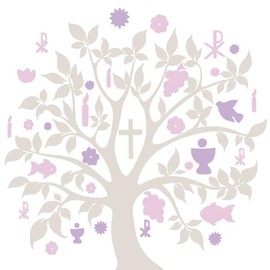 Serviette Ambiente Kommunion/Konfirmation Communion SYMBOLS Motiv 2016 taupe 20 Servietten pro Packung