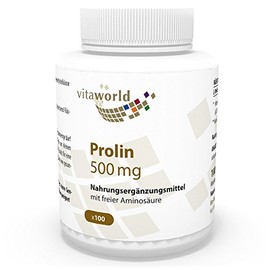 Vita World Proline 500Mg 100 Capsules Collagen Made in Germany