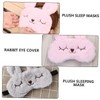 Baluue 2pcs Plush Rabbit Eyemask Soft Eyeshade for Comfortable Sleeping