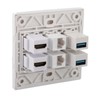 6 Port Multimedia Wall Plate 5Gbps 4K 60HZ HD Multimedia