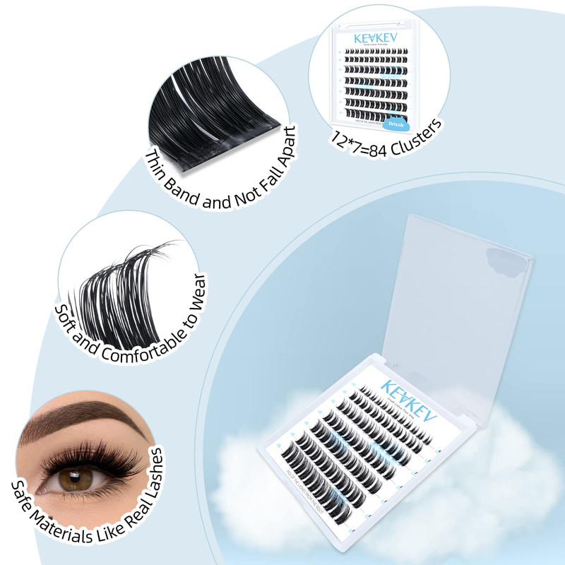 Lash Clusters 84 Pcs Cluster Lashes Eyelash Clusters DIY Cluster