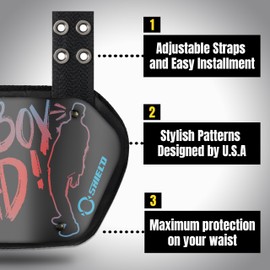 O Shield That Boy Bad Football Back Plate, Back Plate for Football, Lower Back Pads for Football Players, Rear Protector, Adult Fit