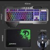 Wireless Gaming Keyboard and Mouse Combo with Rainbow LED Backlit
