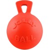 Jolly Pets Tug-n-Toss Heavy Duty Dog Toy Ball with Handle, 10 Inches/X-Large, Orange