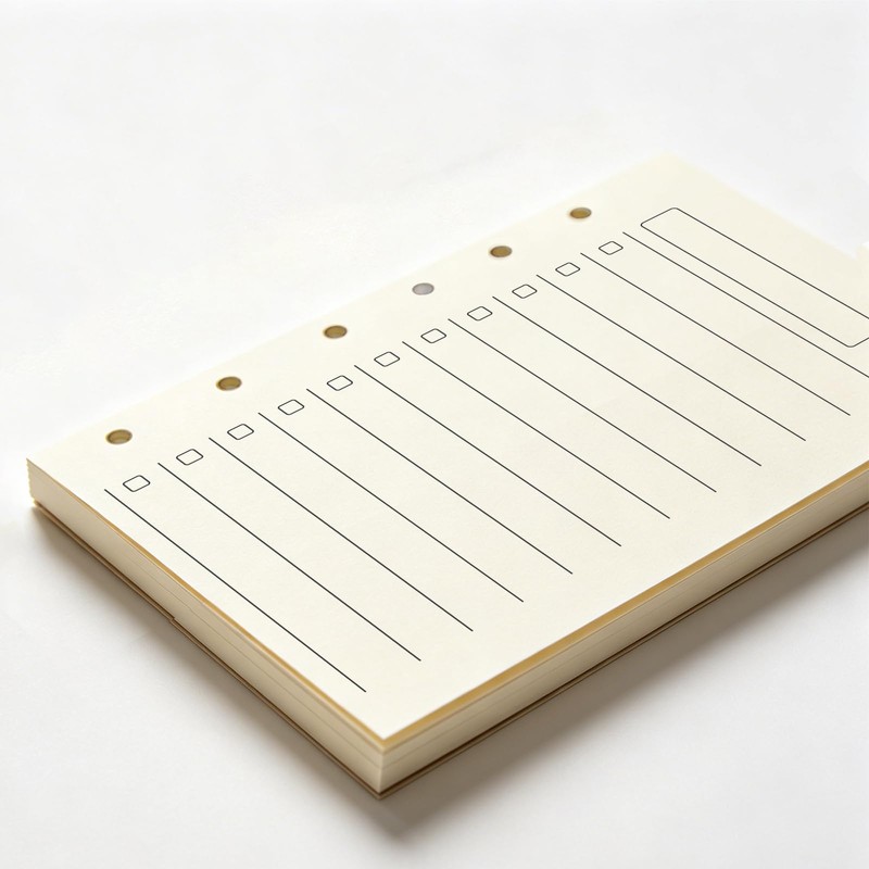 A7 To Do List Refill Paper with 5 Label Stickers,