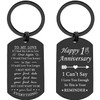 Shoneep Anniversary Engraved Keychain for Boyfriend & Husband, Anniversary Keychain