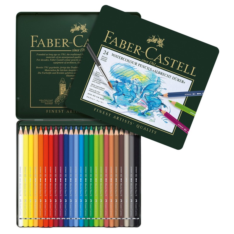 Faber-Castell 117590 Watercolour Pencils Albrecht Durer 24 Metal Case Art
