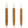 Visxcnu 3 Pieces Dreadlock Crochet Hook Bamboo Needle Weaving Crochet,