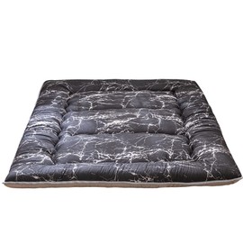 MAXYOYO Black Marble Printed Japanese Futon Floor Mattress, Thicken Sleeping Pad Floor Bed Roll Up Camping Mattress Folding Couch Bed Mattress Topper Guest Floor Mattress Twin