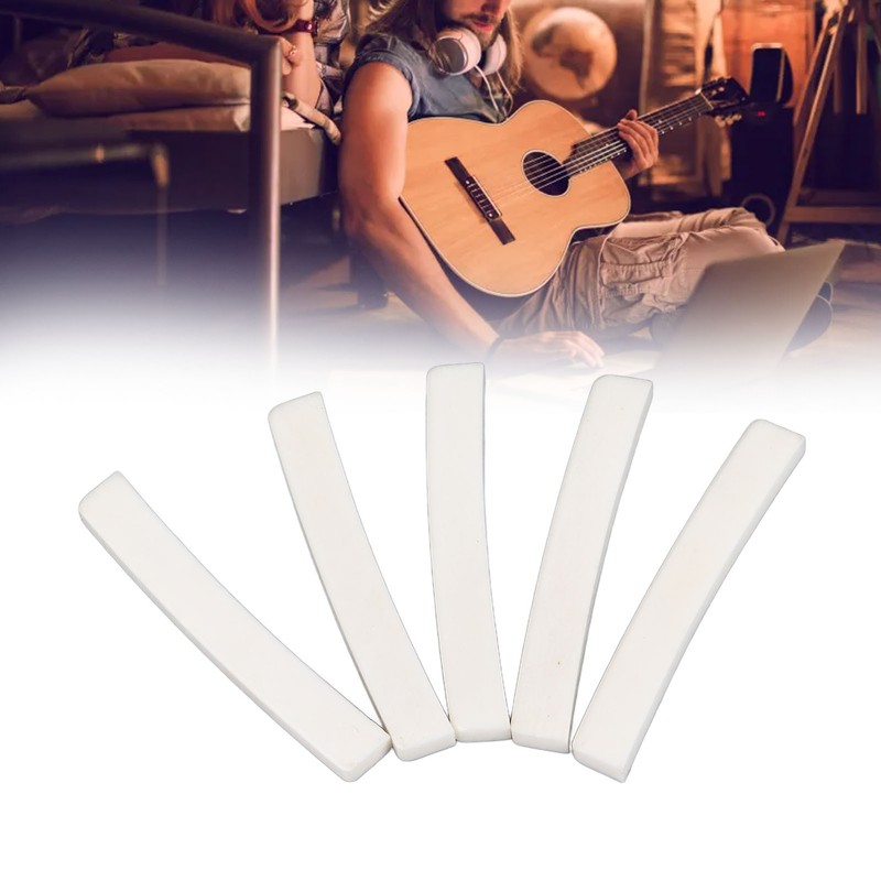 5PCS Bone Guitar Nut Durable Classical Acoustic Guitar Bone String