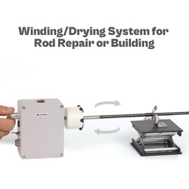 OJYDOIIIY Fishing Rod Repair Kit,Rod Building Kit and Supplies,Wrapping and Winding Machine for Epoxy Drying