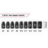 MIXPOWER 3/8" Drive Master Hex Bit Impact Socket Set, Solid