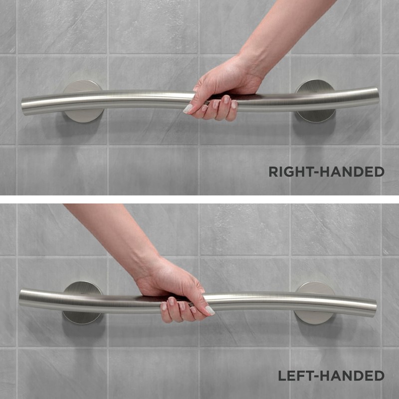 HEALTHCRAFT (2X Pack) Wave Decorative Grab Bars, ADA Compliant Bathroom
