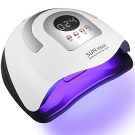 JOFLVA UV Lampe Nägel 380W, 81 LED Gelnagellack UV Lampe, UV Lampe Gelnägel, 4 Timern LCD Display, Auto-Sensor Schnell Nageltrockner Geeignet für alle Nagellampe für Maniküre Haus und Salon
