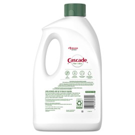Cascade Cascade Free & Clear Dishwasher Detergent Liquid Gel, Dish Detergent, Dishwasher Soap, Lemon, 75oz
