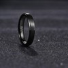 083 Base Men's Ring, Tungsten, Matte Line, Side Cut, Width:
