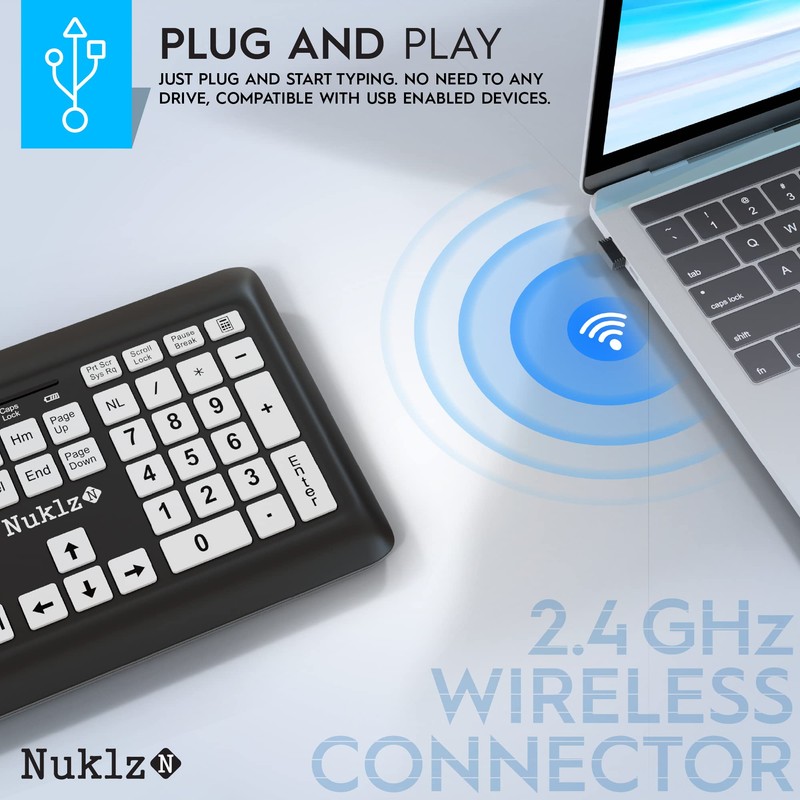 Nuklz N Magnus 325 | Wireless Large Print Full Size