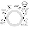 LAMPAOUS 9W LED Downlight, Recessed, Stepless Dimming Ceiling Light (4pcs),