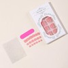 Pink French Tip Press on Toenails, Square Toe Nail Press