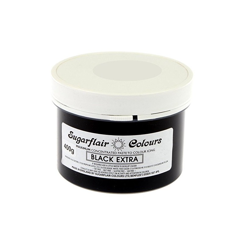 Sugarflair Spectral Paste Food Colouring - Black Extra 400g Bulk