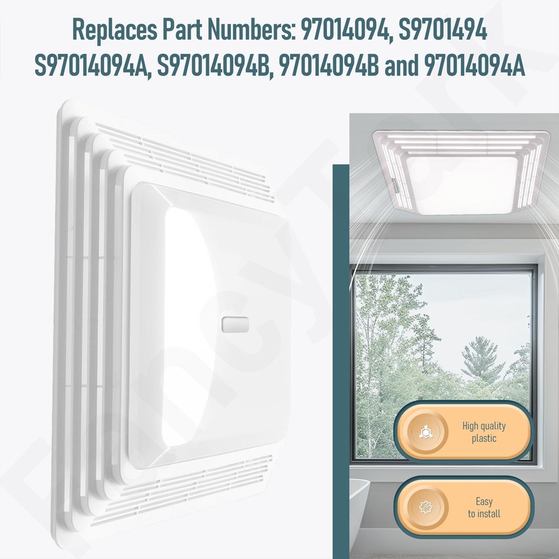 FancyTark S97014094 Bathroom Fan Cover Grille and Lens for Br-oan