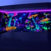 Dtekoj 48X18IN Blacklight Aquarium Background UV Reactive Mushroom Background Starry