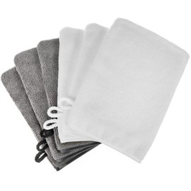 PHOGARY 6 Pack Microfiber Face Cloths, 6"x8" Fast Drying Bath Mitts Washcloth, Super Absorbent Soft Lightweight Towel Body Facial Cloths Small Wash Mitt for Travel Showering Washing Face