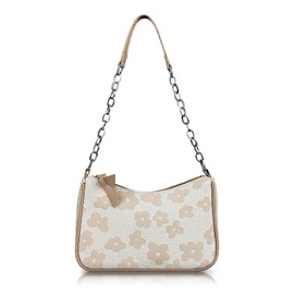 Energather Small Shoulder Bag, Shoulder Bag Purse Shoulder Handbag with Embroidery Pattern for Women, Shoulder Handbag Purse (brown)