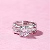 JEULIA Diamond Band Rings for Women cz Sterling Silver Interchangeable