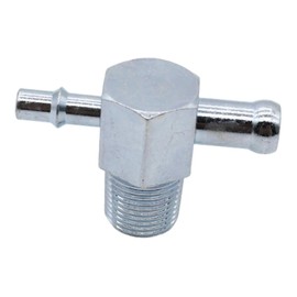 2PC Steel Intake Manifold Vacuum T Fitting 3/8" NPT to 1/4" & 3/8" Nipple Zinc Plated