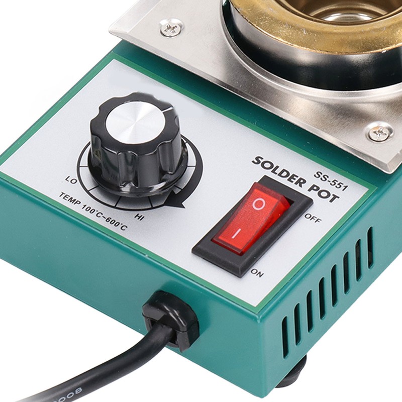 150W Round Solder Pot Stainless Steel Ti Plating Electronic Soldering