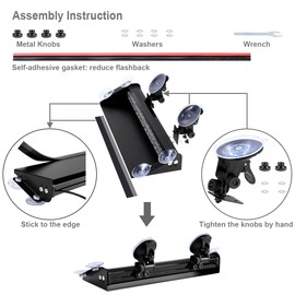 WOWTOU Aluminum Housing Amber White LED Emergency Strobe Dash Light bar for Trucks Construction Vehicles Security Cars, 29 Flash Patterns Front Windshield Rear Window Safety Warning Lightbar