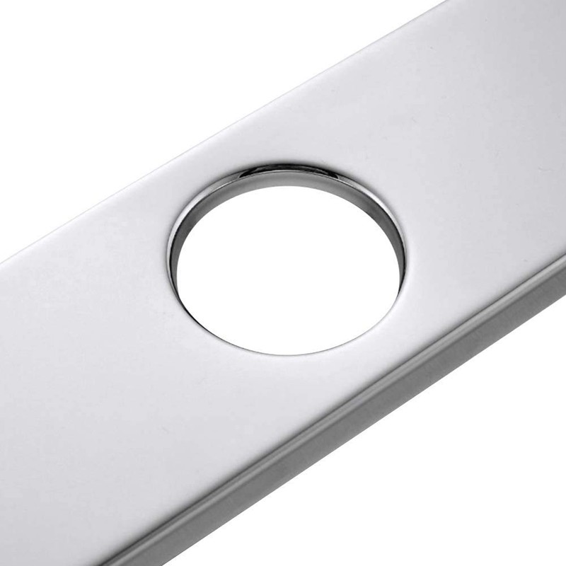Wovier Faucet Plate,Chrome Sink Hole Cover Plate,6" Rectangle Escutcheon Plate