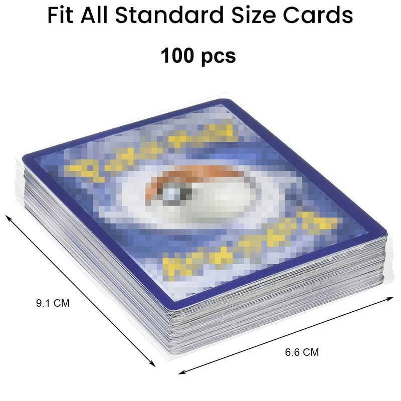 Neoreser Penny Sleeves, 100 Pcs Trading Card Sleeves, Ultra-Clear Card