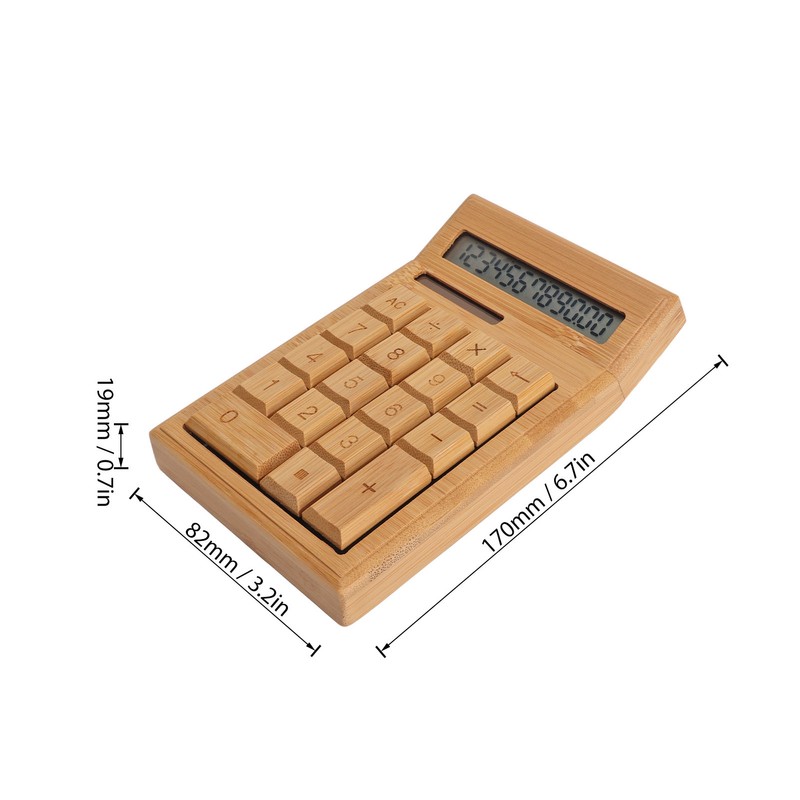 CS19 Solar Calculator Solar Battery Dual Power 12 Digit LCD