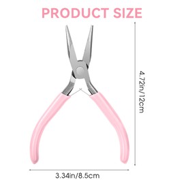 5 Inch Long Needle Nose Pliers with Side Cutters, Chain Nose Pliers for Jewelry Making, Mini and Electronics Use