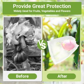 Fruit Net Bags for Fruit Trees, Enpoint 25pcs 10x10 Inch Plant Protection Cover Bag with Drawstring, Garden Netting Bags for Fruit Plants Vegetables Flowers Against Bugs Birds Squirrels