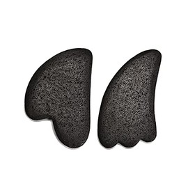 JM Design Black Lava Gua Sha Massage Stone Tool 58x110mm Sold by Piece (58x110mm)
