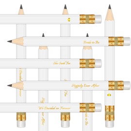 Vusnud Bridal Shower Pencils for Party Games, 50 Pack, 4 In Mini Pencils