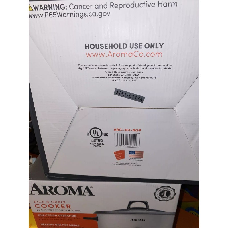 AROMA HOUSEWARES ARC-361-NGP, 20-CUP POT-STYLE COOKER & FOOD STEAMER. (WHTE)