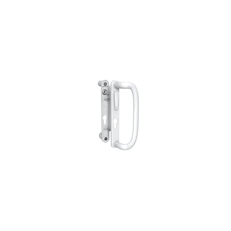 Mila Inline Patio Door Handle Pair 109mm Screw Fix White