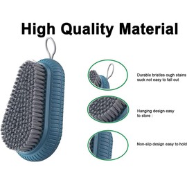 Heavy Duty Nail Brush Fingernail Scrub Brush, Hand and Nail Cleaning Brush for Men & Mechanics, Durable Stiff Bristles Nail Scrub Brush, 1 Pcs Blue