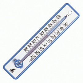 Shinwa Sokutei Plastic Thermometer, 9.8 inches (25 cm), Blue 48356