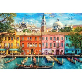 Buffalo Games - Dominic Davison - A Day in Venice - 1500 Piece Jigsaw Puzzle for Adults -Challenging Puzzle Perfect for Game Nights - Finished Size is 38.50 x 26.50