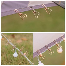 NIHENHAO 10pcs Outdoor Tent Clip Secure Your Lights and More with Ease Durable Steel Materialfor Camping and Traveling