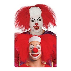 Fiestas Guirca Bald head with hair red bad clown